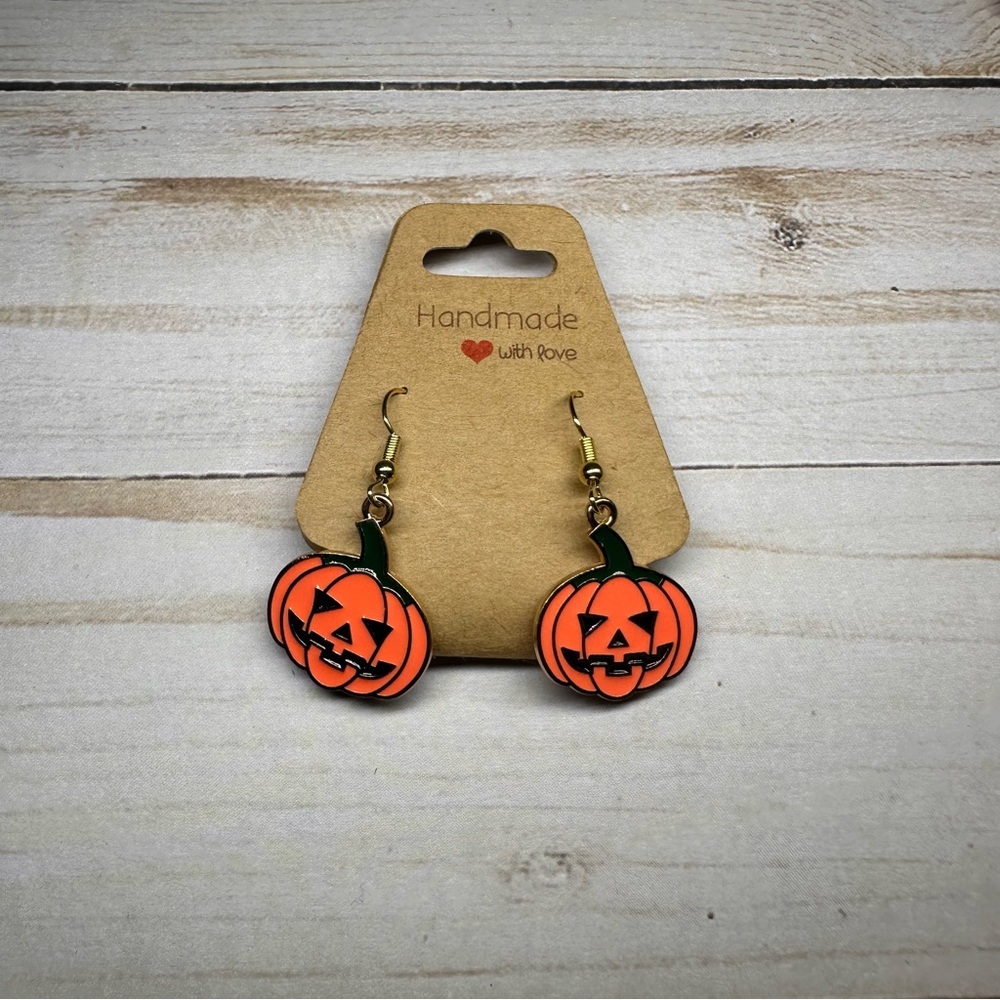 Gold Handmade‎ Pumpkin Earrings